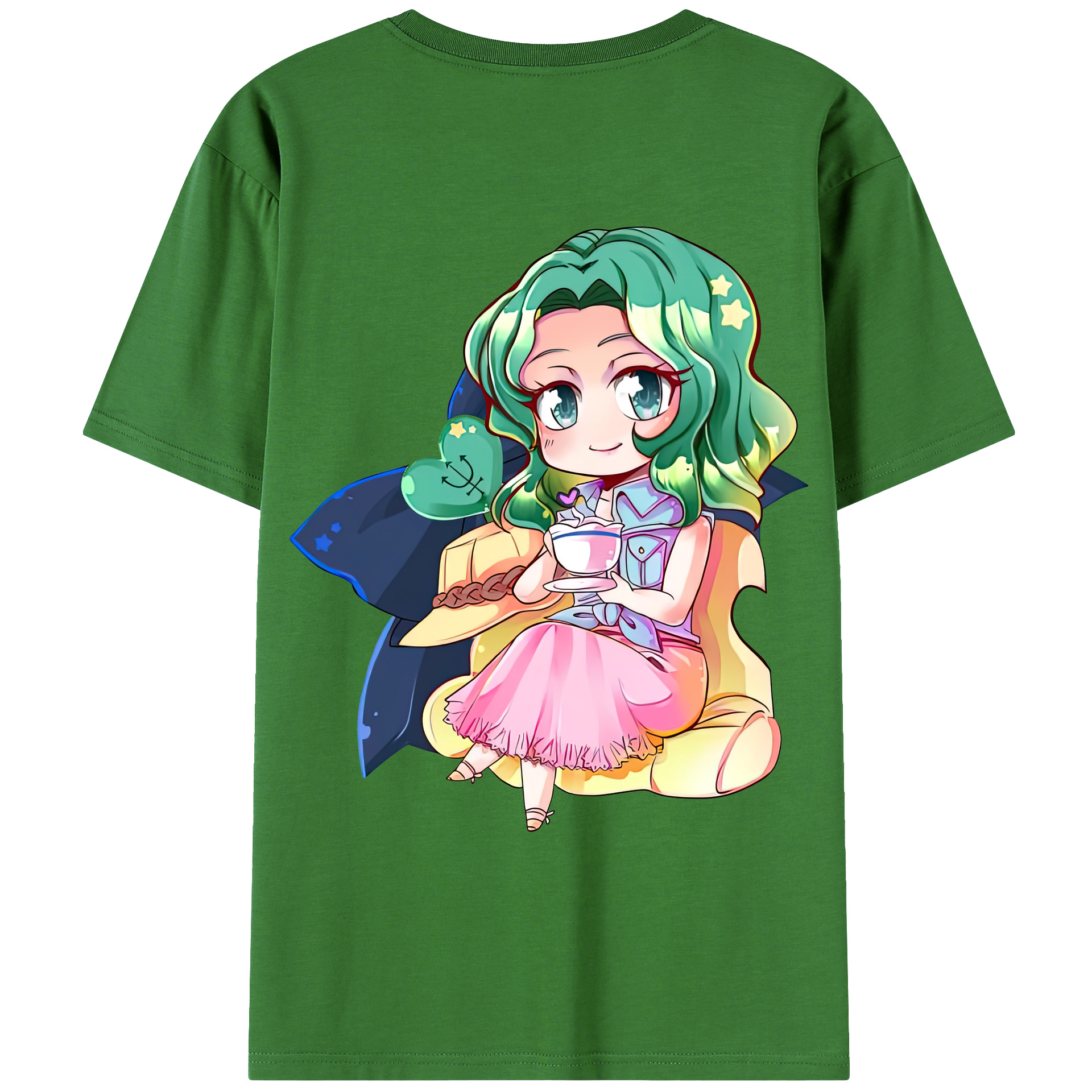 （画像用） 美少女戦士セーラームーン 海王 みちる（かいおう みちる） Sailor Moon Kaiou Michiru レディース半袖Tシャツ(バックプリント)